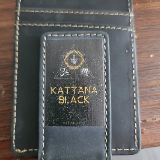 Kattana Black Collection - Magnetic leather money clip
