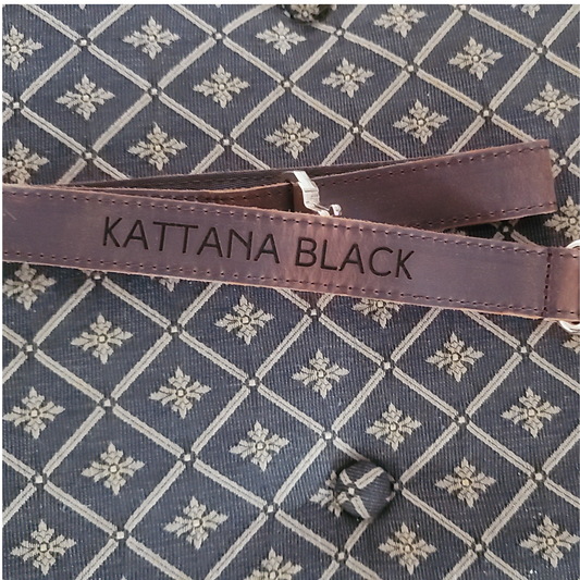 Kattana Black Collection - Leather and Kevlar Dog Collars