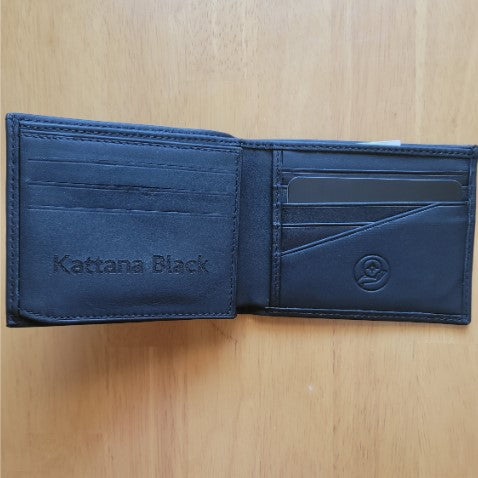 Kattana Black Collection - Men's Leather Wallet Engraved